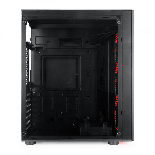 Carcasa Redragon Thundercracker, Tempered Glass, MiddleTower, Fara sursa, Negru