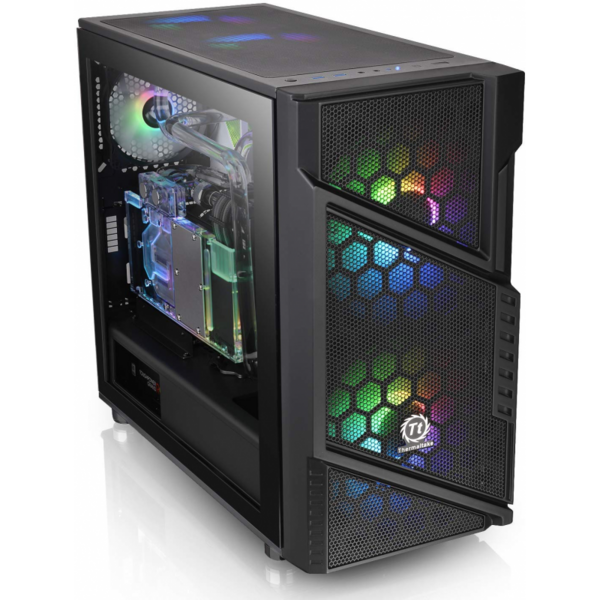 Carcasa Thermaltake Commander C31 TG ARGB, Tempered Glass, MiddleTower, Fara sursa, Negru