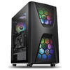 Carcasa Thermaltake Commander C34 TG ARGB, Tempered Glass, MiddleTower, Fara sursa, Negru