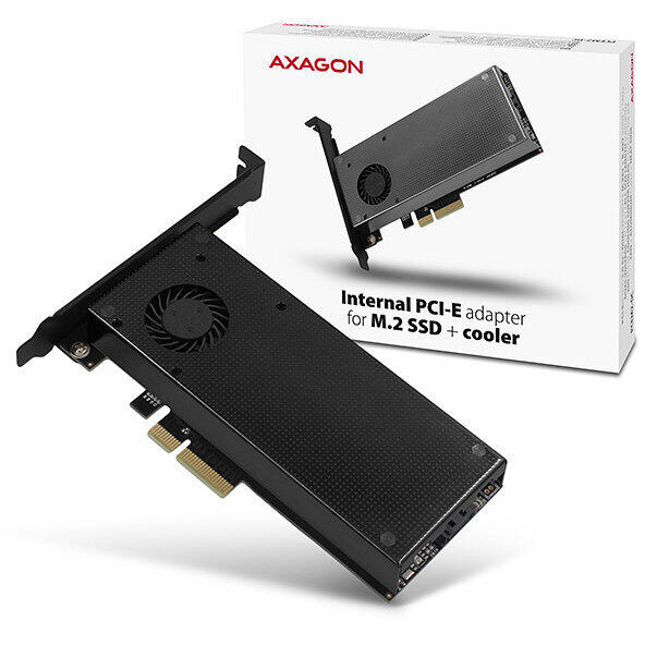 Adaptor SSD/HDD AXAGON PCI-Express 3.0 x4 la dual M.2 SSD, Active cooler