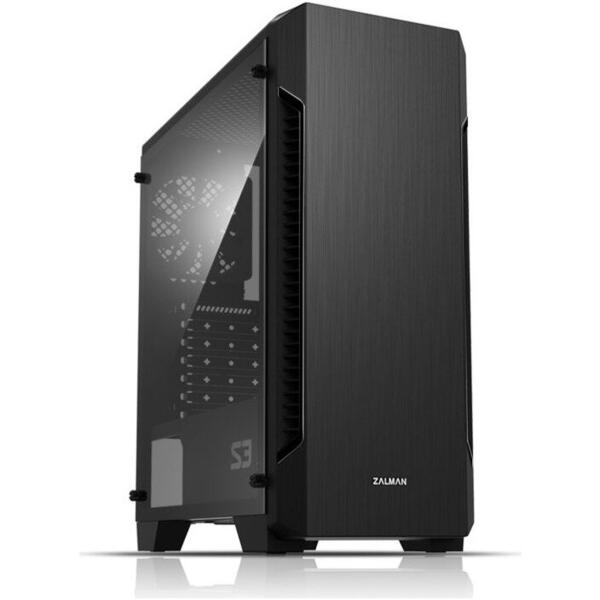 Carcasa Zalman S3, MiddleTower, Fara sursa, Negru