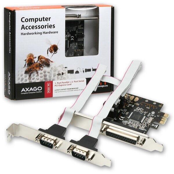 Adaptor AXAGON PCI-Express la 1x Parallel + 2x Serial + LP