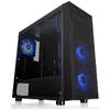 Carcasa Thermaltake Versa J22, Tempered Glass, MiddleTower, Fara sursa, Negru