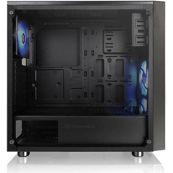 Carcasa Thermaltake Versa J22, Tempered Glass, MiddleTower, Fara sursa, Negru