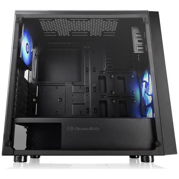 Carcasa Thermaltake Versa J22, Tempered Glass, MiddleTower, Fara sursa, Negru