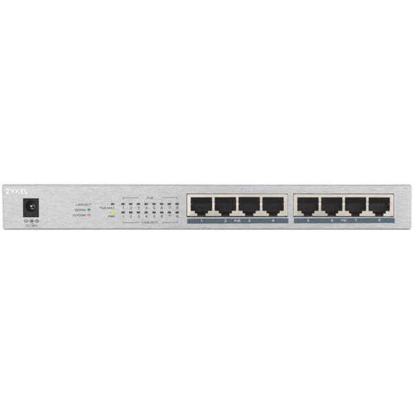 Switch ZyXEL Gigabit GS1008HP, 8x LAN, PoE