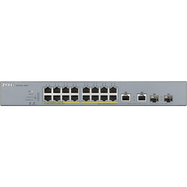 Switch ZyXEL Gigabit GS1350-18HP, 16x LAN, 2x SFP, PoE