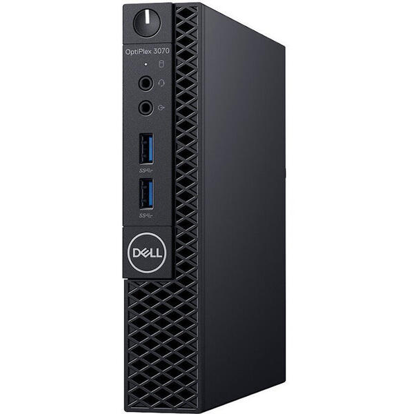 Mini PC Dell OptiPlex 3070 MFF, Intel Core i3-9100T, 8GB DDR4, 256GB SSD, GMA UHD 630, Win 10 Pro