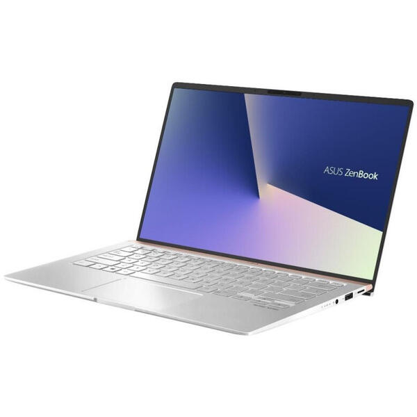 Laptop Asus ZenBook UX433FA, 14'' FHD, Intel Core i5-8265U, 8GB, 512GB SSD, GMA UHD 620, Endless OS, Icicle Silver