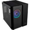 Carcasa Corsair Crystal Series 280X, Tempered Glass, CubeTower, Fara sursa, RGB, Black