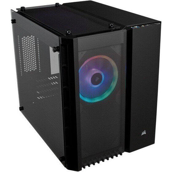 Carcasa Corsair Crystal Series 280X, Tempered Glass, CubeTower, Fara sursa, RGB, Black