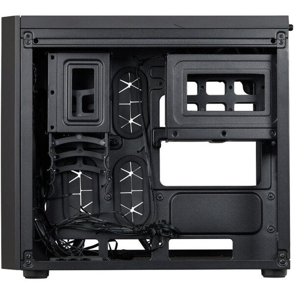 Carcasa Corsair Crystal Series 280X, Tempered Glass, CubeTower, Fara sursa, RGB, Black