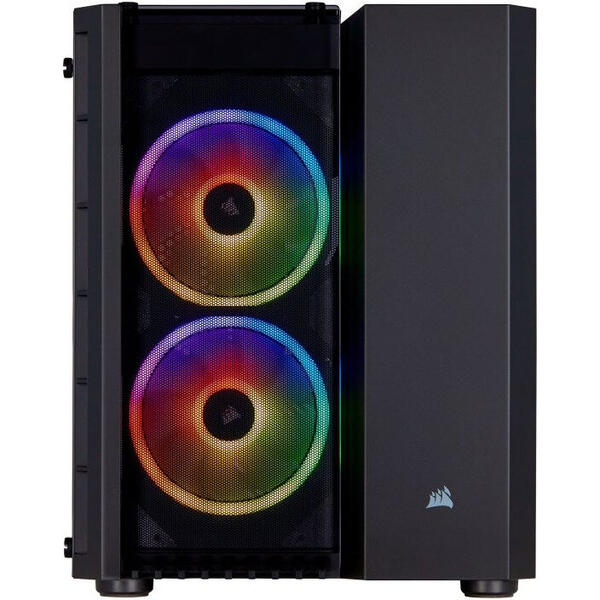 Carcasa Corsair Crystal Series 280X, Tempered Glass, CubeTower, Fara sursa, RGB, Black