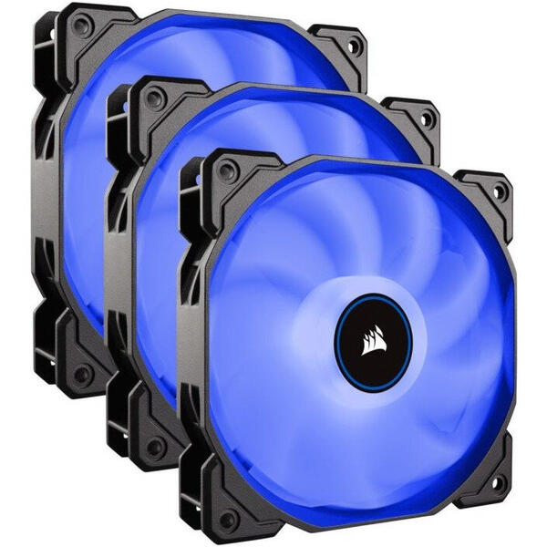 Ventilator PC Corsair Air Series AF120 LED Blue 120mm, Triple Pack