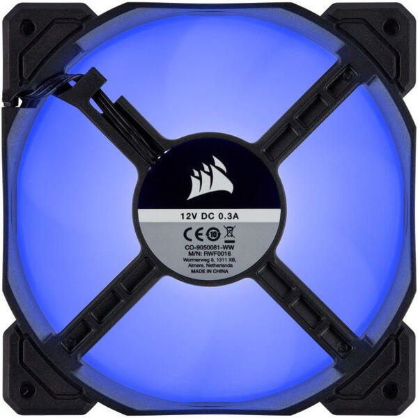 Ventilator PC Corsair Air Series AF120 LED Blue 120mm, Triple Pack