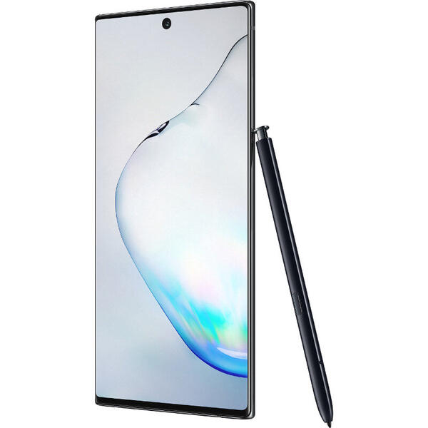 Smartphone Samsung Galaxy Note 10, 6.3 inch Dynamic AMOLED, Octa Core, 256GB, 8GB RAM, Dual SIM, 4G, 4-Camere, Aura Black