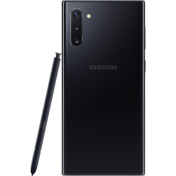 Smartphone Samsung Galaxy Note 10, 6.3 inch Dynamic AMOLED, Octa Core, 256GB, 8GB RAM, Dual SIM, 4G, 4-Camere, Aura Black