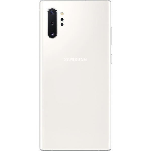 Smartphone Samsung Galaxy Note 10 Plus, 6.8 inch Dynamic AMOLED, Octa Core, 256GB, 12GB RAM, Dual SIM, 4G, 5-Camere, Aura White