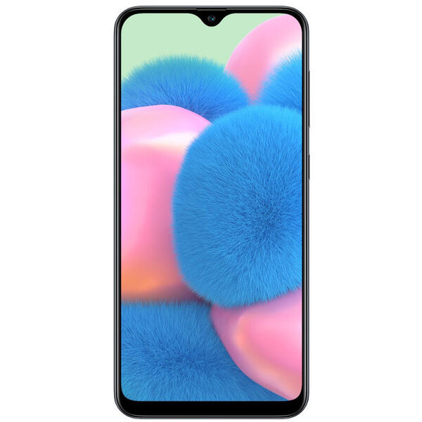 Smartphone Samsung Galaxy A30S (2019), 6.4 inch Super AMOLED, Infinity-V, Octa Core, 64GB, 4GB RAM, Dual SIM, 4G, 4-Camere, Fast Charge, Black