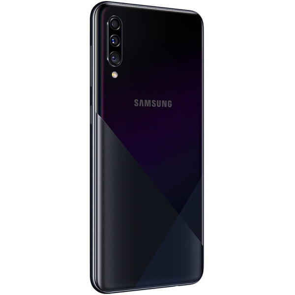 Smartphone Samsung Galaxy A30S (2019), 6.4 inch Super AMOLED, Infinity-V, Octa Core, 64GB, 4GB RAM, Dual SIM, 4G, 4-Camere, Fast Charge, Black