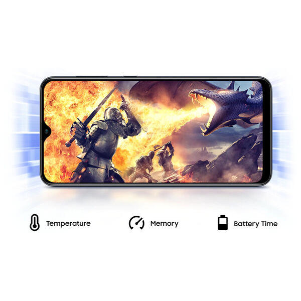 Smartphone Samsung Galaxy A30S (2019), 6.4 inch Super AMOLED, Infinity-V, Octa Core, 64GB, 4GB RAM, Dual SIM, 4G, 4-Camere, Fast Charge, Black