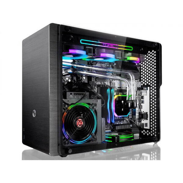 Carcasa RAIJINTEK Ophion M Evo TGS, MiniTower, Tempered Glass, Fara sursa, Negru