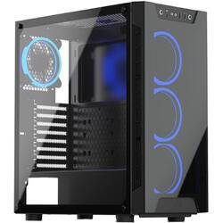 Carcasa Silentium PC Armis AR5X TG RGB, Tempered Glass, MiddleTower, Fara sursa, Negru