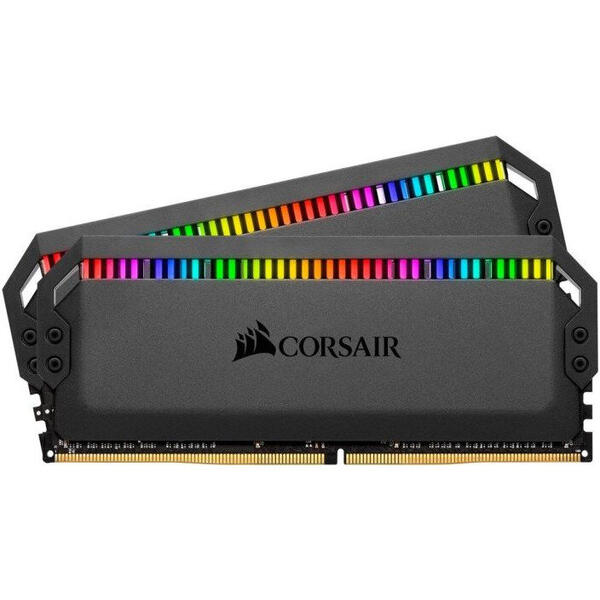 Memorie Corsair Dominator Platinum RGB, 16GB DDR4, 3000MHz, CL15, Dual Channel Kit