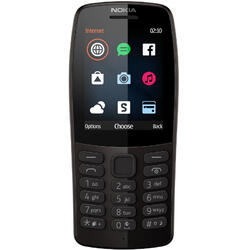 Telefon mobil Nokia 210 (2019), Dual SIM, 2.4 inch TFT, 16MB, 0.3MP, 2G, Bluetooth, Negru