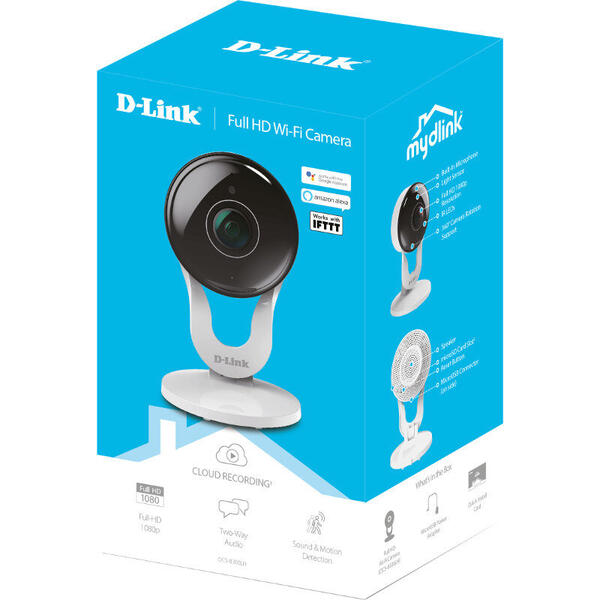 Camera IP D-LINK DCS-8300LH, 2.7mm, CMOS, IR, WiFi, Bluetooth, Interior