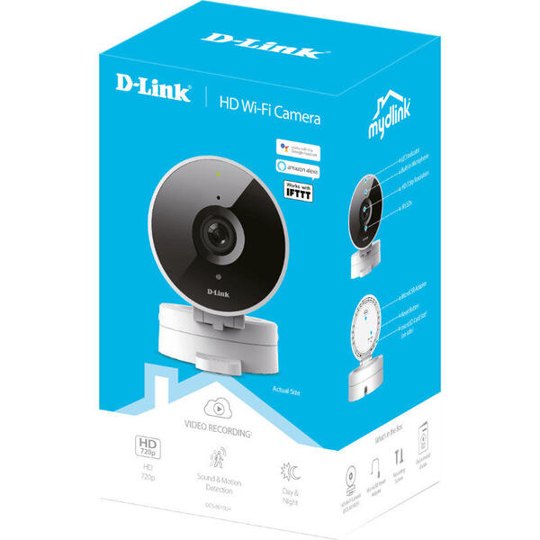 Camera IP D-LINK DCS-8010LH, 2.55mm, CMOS, WiFi, Bluetooth, Interior