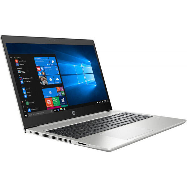 Laptop HP ProBook 450 G6, 15.6'' FHD, Intel Core i5-8265U, 8GB DDR4, 1TB, GeForce MX130 2GB, FreeDos, Silver, Geanta inclusa
