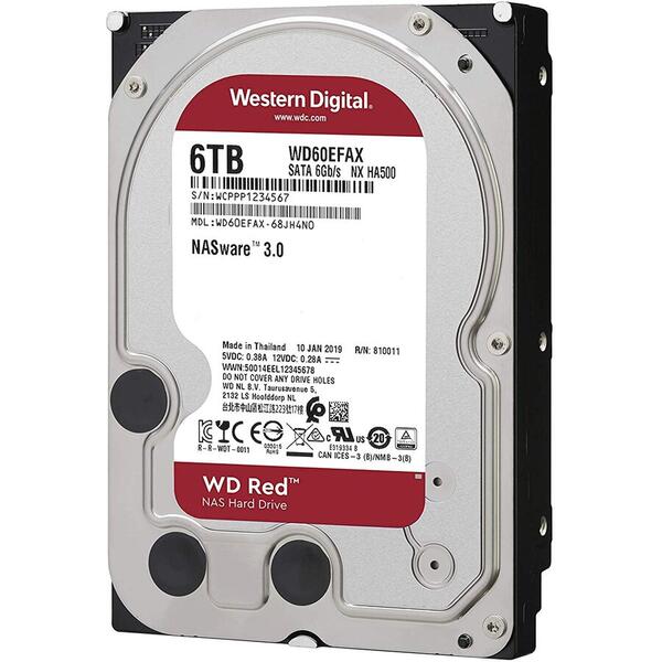 Hard Disk WD Red 6TB SATA 3 5400RPM 256MB