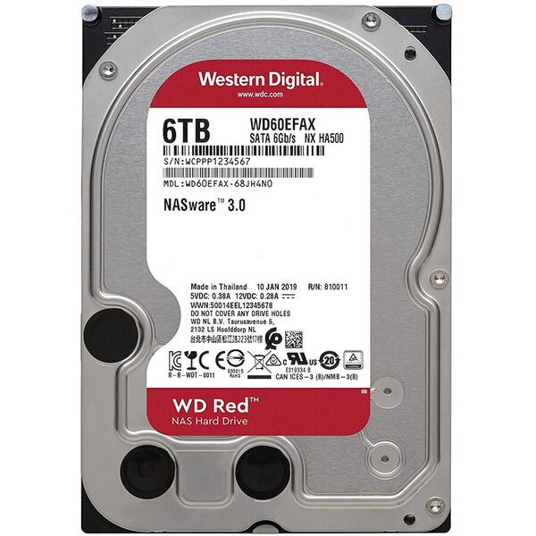 Hard Disk WD Red 6TB SATA 3 5400RPM 256MB