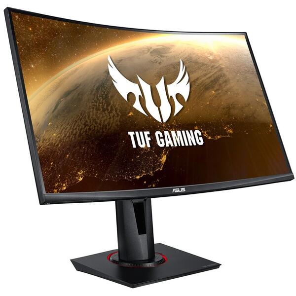 Monitor LED Asus TUF Gaming VG27VQ Curved, 27 inch WQHD, Black, 1ms, 165Hz, FreeSync