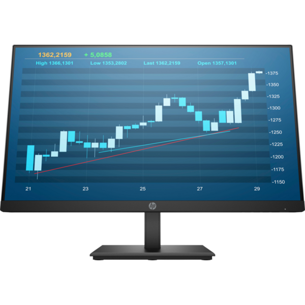 Monitor LED HP P224, 21.5 inch FHD, 5ms, Black, 60 Hz