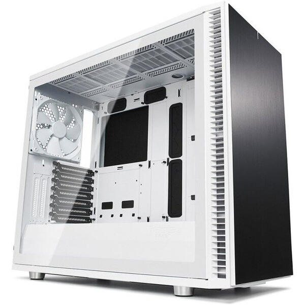 Carcasa Fractal Design Define S2 White, Tempered Glass, MiddleTower, Fara sursa, Alb-Negru