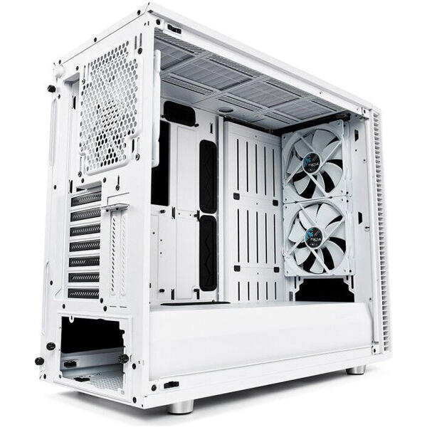 Carcasa Fractal Design Define S2 White, Tempered Glass, MiddleTower, Fara sursa, Alb-Negru