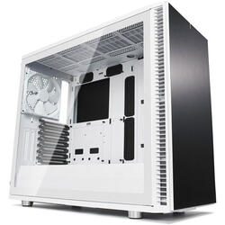 Define S2 White, Tempered Glass, MiddleTower, Fara sursa, Alb-Negru