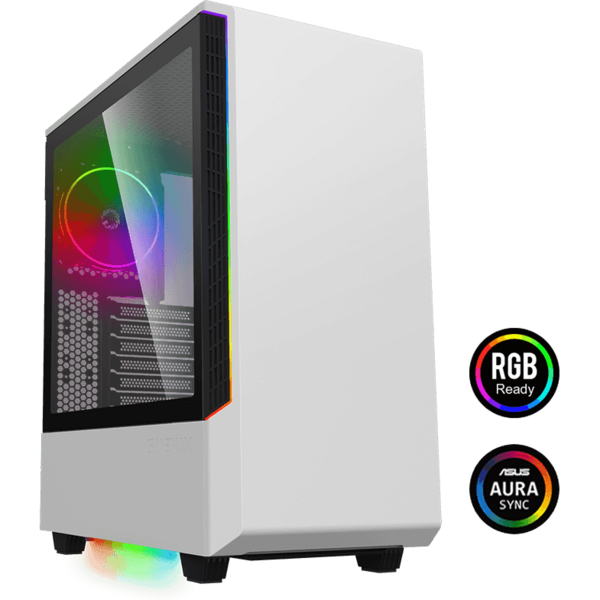 Carcasa Gamemax Panda, Tempered Glass, MiddleTower, Fara sursa, Negru-Alb