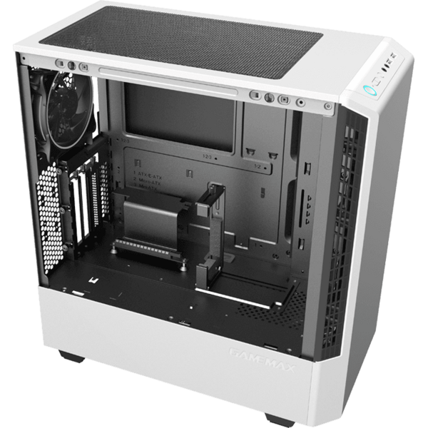 Carcasa Gamemax Panda, Tempered Glass, MiddleTower, Fara sursa, Negru-Alb