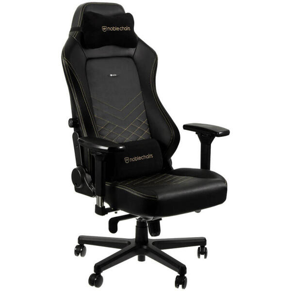 Scaun Gaming NobleChairs HERO Negru/Auriu