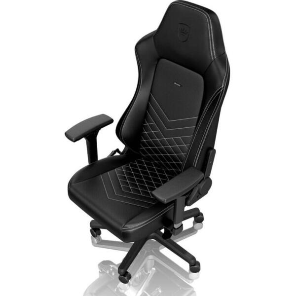 Scaun Gaming NobleChairs HERO Black/Platinum White