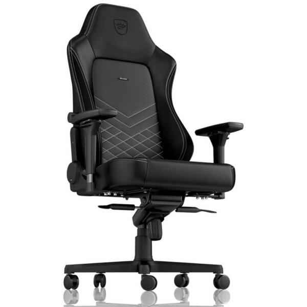 Scaun Gaming NobleChairs HERO Black/Platinum White