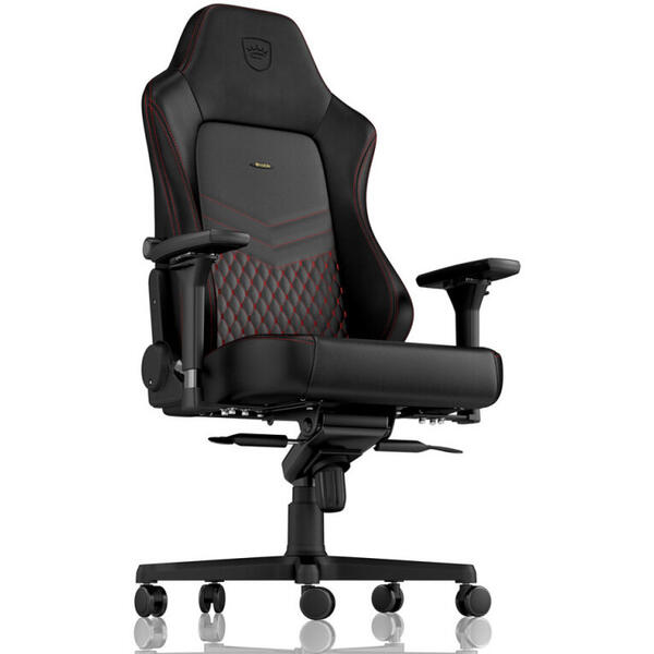 Scaun Gaming NobleChairs HERO Real Leather Black/Red