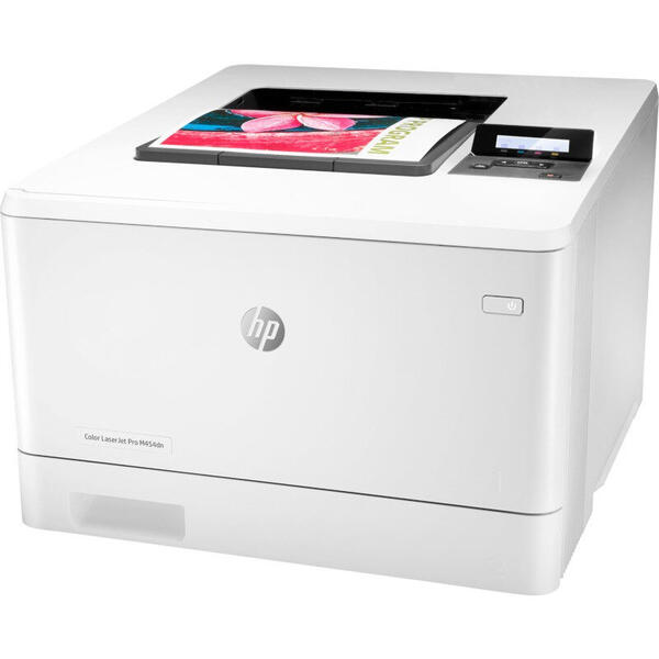 Imprimanta Laser Color HP LaserJet Pro M454dn, Color, Format A4, Retea, Duplex