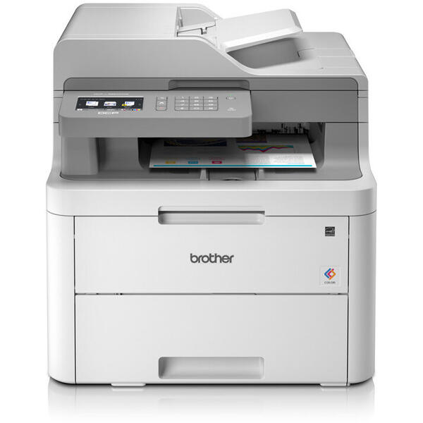 Multifunctionala Brother DCP-L3550CDW, Laser, Color, Format A4, Retea, Duplex, Wi-Fi