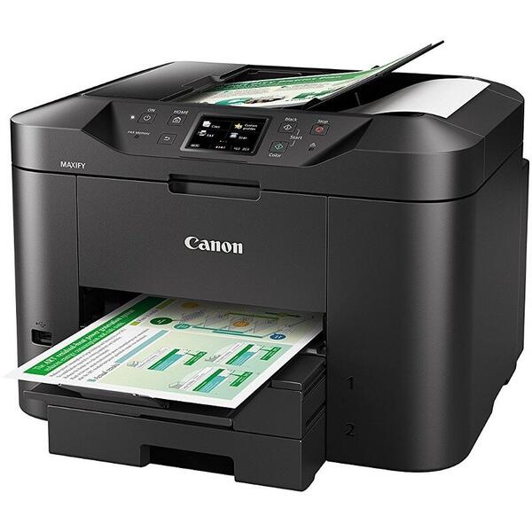 Multifunctionala Canon MAXIFY MB2750, Inkjet, Color, Format A4, Fax, Retea, Wi-Fi, Duplex