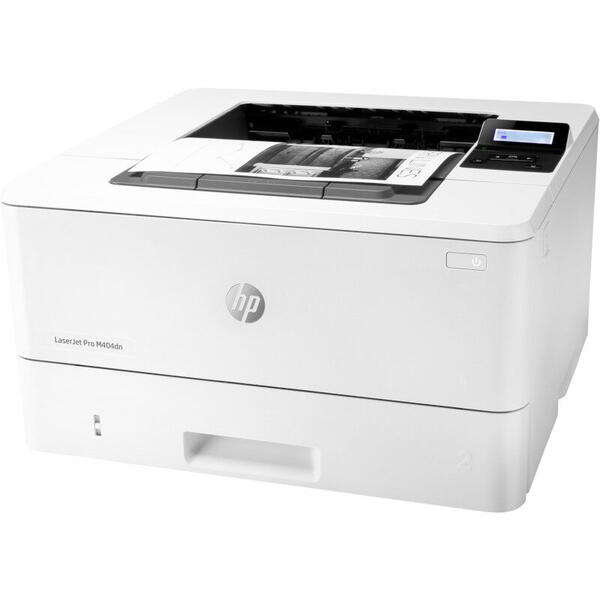 Imprimanta laser monocrom HP LaserJet Pro M404dn, Format A4, Retea, Duplex