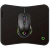 Mouse gaming Gamemax MG7, RGB LED, USB, Black + Mouse Pad MG7, Black